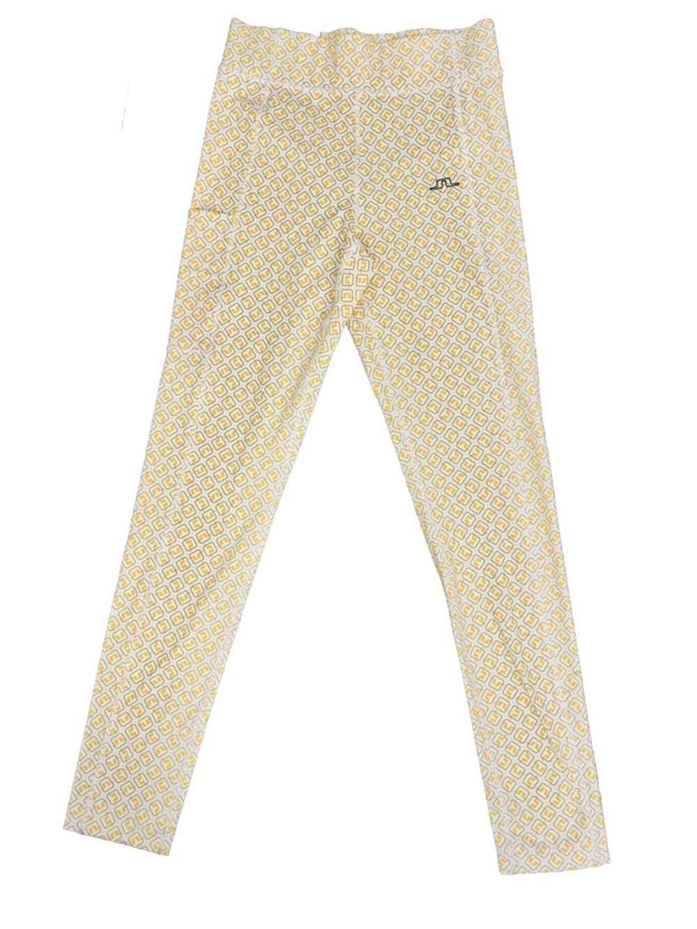 J Lindeberg Women's Zena Print Tights Pants  A023 White JL Monogram NEW